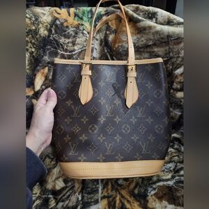 Tan and Brown Monogram Tote